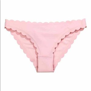 H&M Scalloped Pink Swim Bottoms